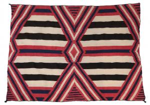 Navajo 4th Phase Chief's wearing blanket, circa 1870-1875.