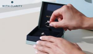 With Clarity Diamond Engagement Ring - Home Preview - Try Before You Buy