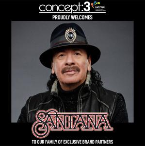 Concept 3 Proudly Welcomes Carlos Santana to Our Family of Exclusive Brand Partners
