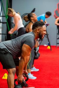 Member Working Up A Sweat At Better Me Fitness and Performance in Aubrey Texas