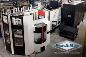Photo of Trace-A-Matic’s new Mazak VARIAXIS i-700 vertical machining center at their Brookfield, WI location.