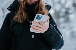 Woman holding a phone