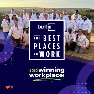 Austin Apty team with Built In's 2023 Best Places to Work Award