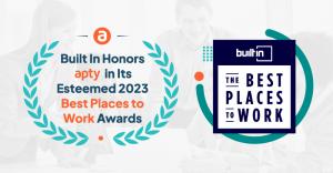 Built In Honors Apty in its esteemed 2023 Best Places to Work Awards
