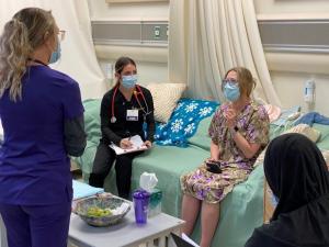 Nursing and social work coordinated home visit simulation.