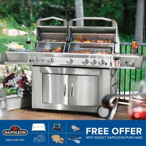 Get free accessories with a qualifying Napoleon Grill purchase at Appliances Connection from now until June 19th.