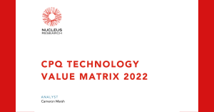 CPQ Technology Value Matrix