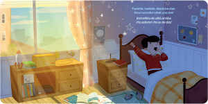 Twinkle, Twinkle, Daytime Star bilingual example page