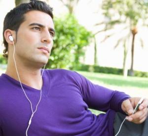 Man listening to music