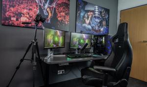 Picture of a streamers game room set up