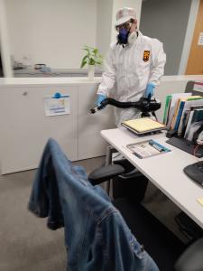 Disinfection services offered by eco-friendly cleaning company Naturally Green in Manhattan Beach using hospital-grade products and enhanced protocols to ensure a safe and clean environment
