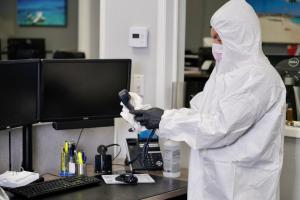 Professional commercial COVID-19 cleaning services provided by Naturally Green, an eco-friendly cleaning company in Manhattan Beach, using hospital-grade disinfectants and enhanced protocols to ensure a safe and clean work environment and prevent the spre