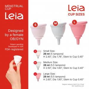 Leia Menstrual Cup Low Cervix