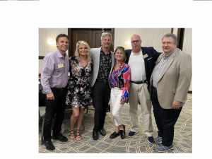 Lorenzo Lamas with Kenna Scott and  members of Rotary Club Downtown Boca Raton