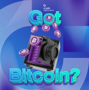 An Image that says "Got Bitcoin?". A marketing campaign by Crypto Dispensers.