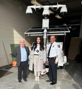 East Chicago Police Department Solar and Wind Powered Surveillance Trailer