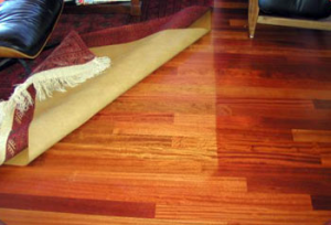 Discolored hard wood floor