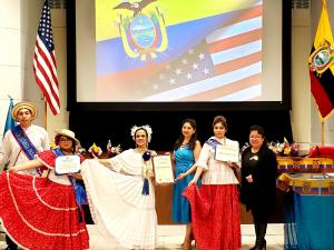 Ecuadorian Americans recognized at a community open house hosted by the Church of Scientology Los Angeles