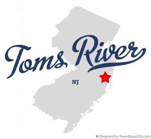 Toms River, NJ on Map of New Jersey