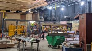 Expansion work inside the Hollywood Casino Toledo.