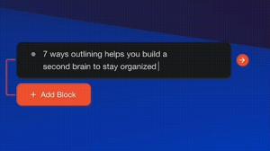 Simply input your topic, type “/outline” and let Taskade do the rest – saving you time organizing your ideas, notes, and streamlining your workflow.