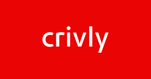 Crivly Logo in Red Background