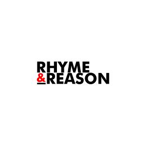 Rhyme (in black), & (in red), and Reason (in black) on a white background