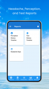 Headache Evaluation and Treatment App Reports