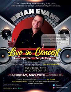 Crooner Brian Evans to perform in concert at Aventura Arts & Cultural Center