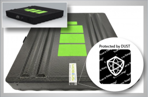 MOBIUS' Husky battery module protected by DUST's advanced anti-tamper seal