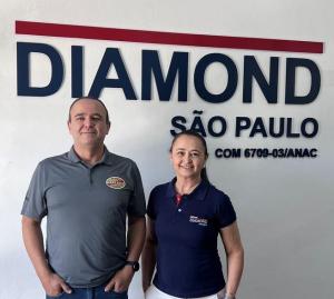 Licurgo and Geisa Sousa, owners of Diamond Aviação and Diamond - São Paulo