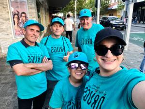 Selfie of Volunteers from the Church of Scientology of Perth who spent Australia Day 2023 providing the truth by distributing materials from Foundation for a Drug-Free World