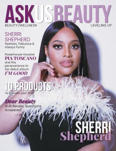 Leveling Up with Sherri Shepherd on the cover of Ask Us Beauty Magazine
