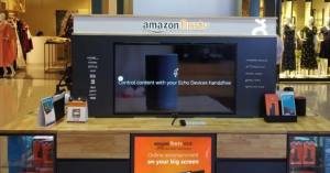 Amazon runs its promos on a mall kiosk screen powered by Pickcel