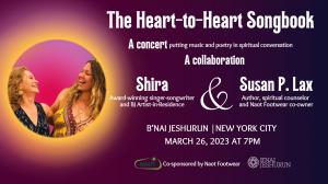 Heart-to-Heart Songbook Event flyer for March 26, 2023 at 7 PM