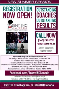 Talent INC Canada, Talent INC, Paul Barnes, Second City, Andrew Musselman, The Strain, YTV, Corus Entertainment, Degrassi, Ambition Talent, TAMAC, EIC