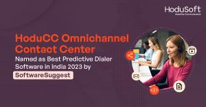 HoduCC Omnichannel Contact Center Named as Best Predictive Dialer Software in India 2023 by SoftwareSuggest
