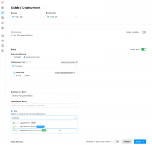 Quickly tag Jira issues to Salesforce deployments with Prodly DevOps