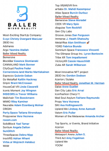 American Metaverse Awards Categories