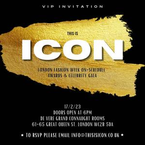 The Icon Awards - 17th February at the Connaught Rooms in the De Vere Grand Hotel, London.