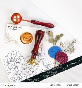 Wax seals are perfect unique embellishments for a variety of paper crafting projects, as demonstrated by Altenew.