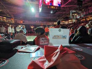 2854 Raptors 905 fans wore red capes to support the Holland Bloorview Kids Rehabilitation Hospital's Capes for Kids fundraising campaign and Pascal's PS43 Foundation on Monday.