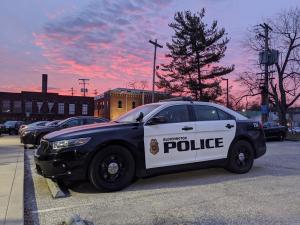 Bloomington Police Squad Car at Sunset