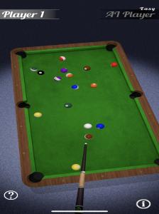 Pool Table Challenge top down view