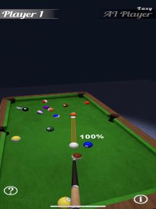 Pool Table Challenge first person view