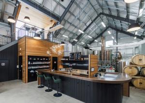 Commercial structure, currently housing a craft distillery