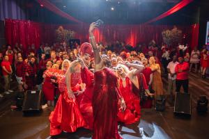 Patrons and hosts of the 2022 Red Dress Ball