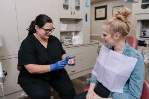 Restore your smile with customized denture options, including full and partial dentures. Our dentists offer high-quality denture services to suit your unique needs, ensuring a comfortable fit, natural appearance, and improved quality of life.