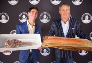 Kirk Halpern (right), Founder and CEO of Farmers & Fishermen, and his son, Ben Halpern (left), the company’s Executive Vice President.