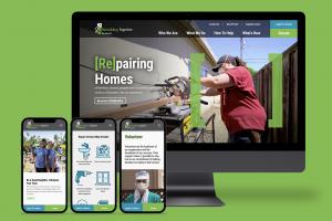 Image of the redesigned Rebuilding Together Peninsula website's home page.